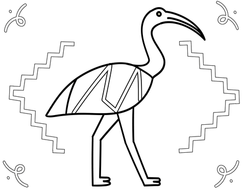 Ibis Of Thoth Coloring Page